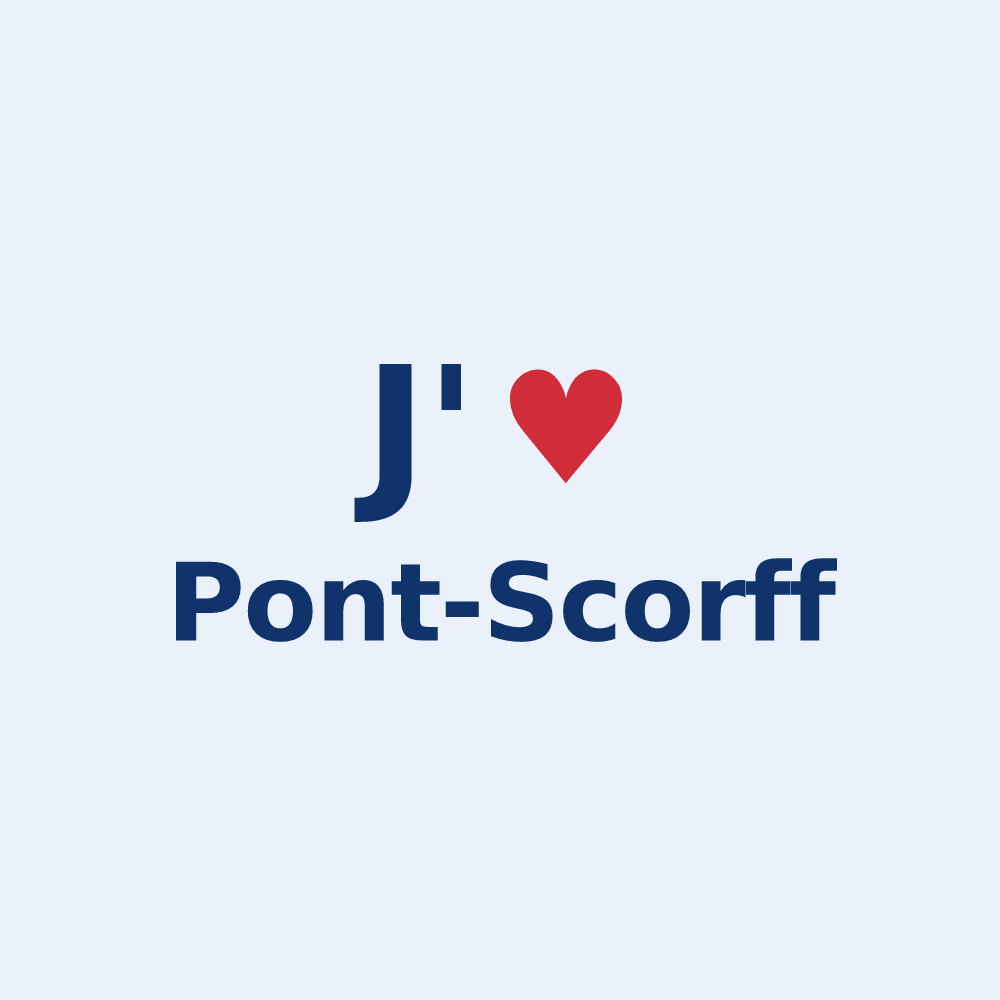 Sticker personnalisé Pont-Scorff — design J'aime Pont-Scorff