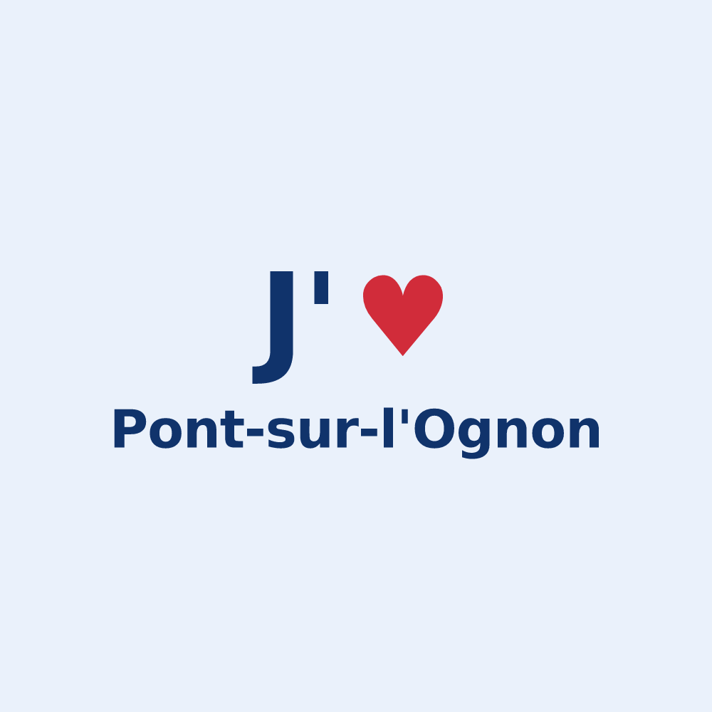 Sticker personnalisé Pont-sur-l'Ognon — design J'aime Pont-sur-l'Ognon