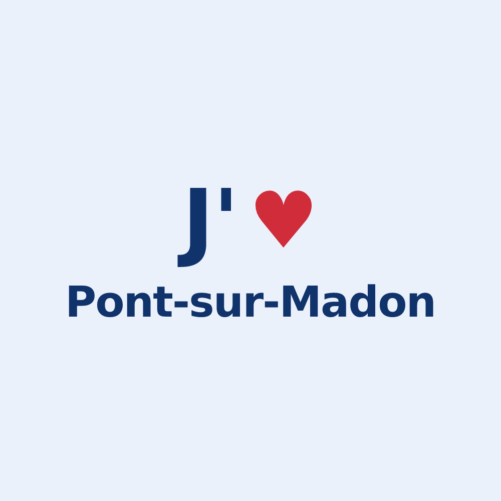 Sticker personnalisé Pont-sur-Madon — design J'aime Pont-sur-Madon