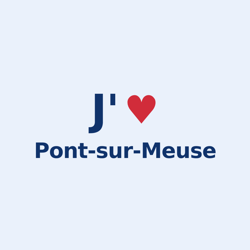Sticker personnalisé Pont-sur-Meuse — design J'aime Pont-sur-Meuse