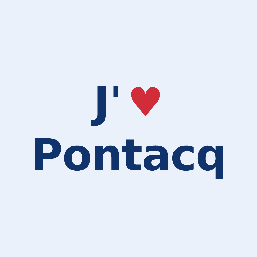 Sticker personnalisé Pontacq — design J'aime Pontacq