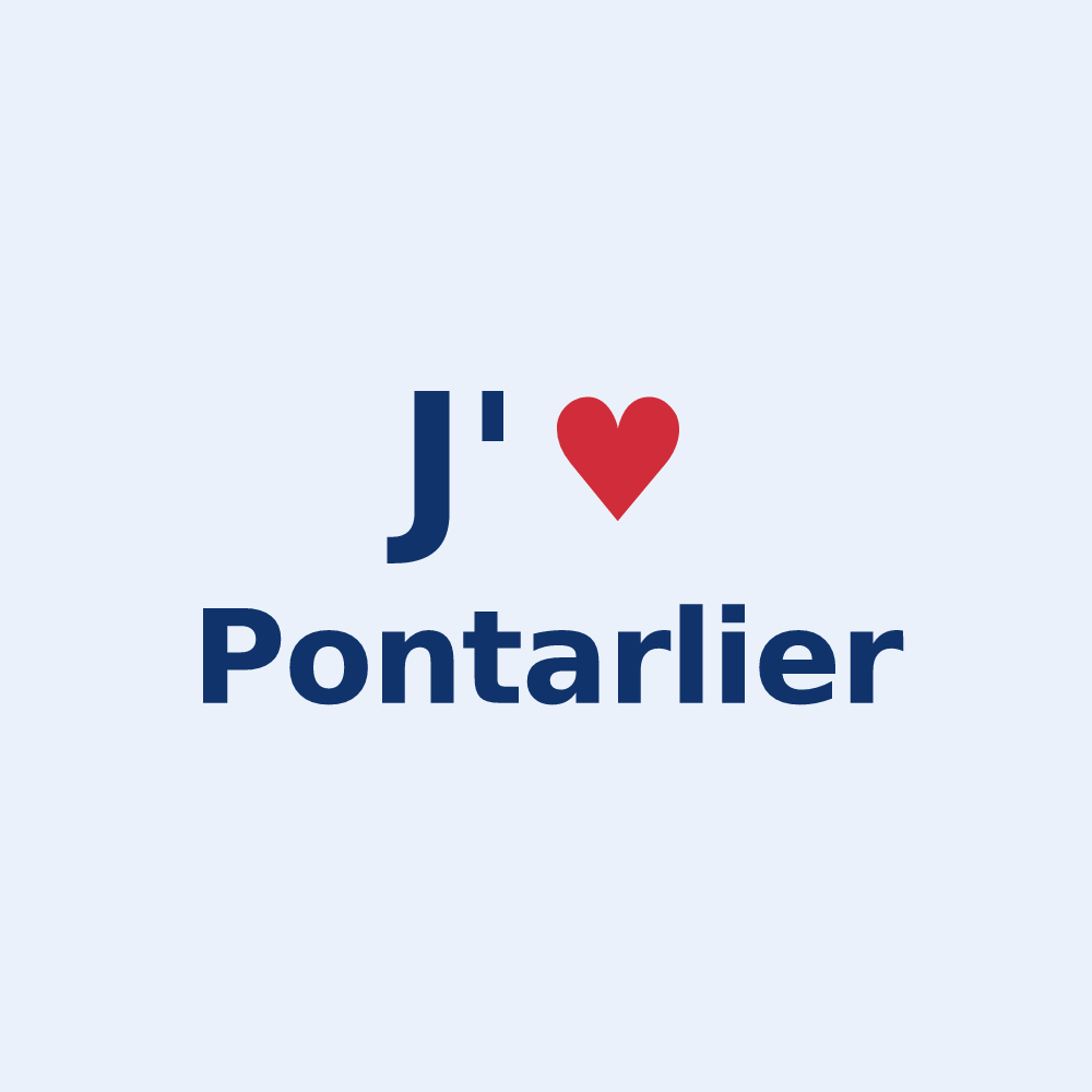 Sticker personnalisé Pontarlier — design J'aime Pontarlier