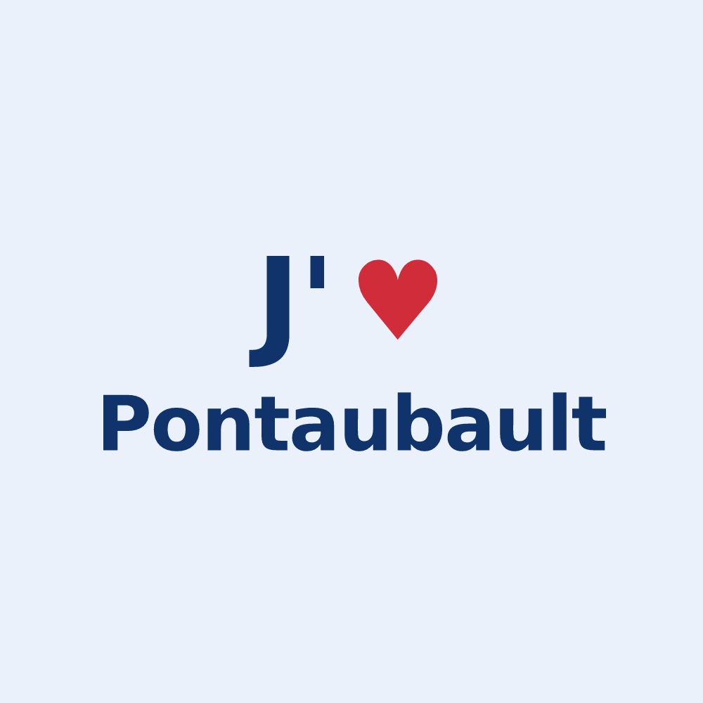 Sticker personnalisé Pontaubault — design J'aime Pontaubault