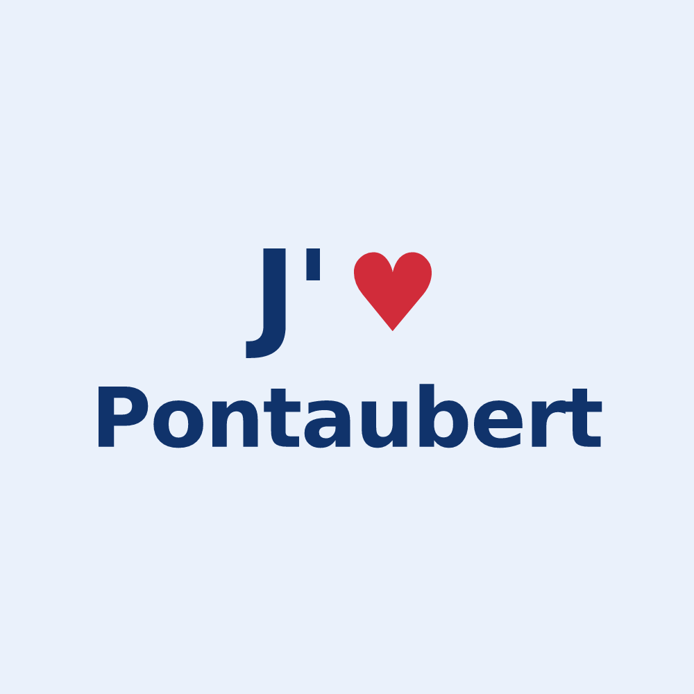 Sticker personnalisé Pontaubert — design J'aime Pontaubert