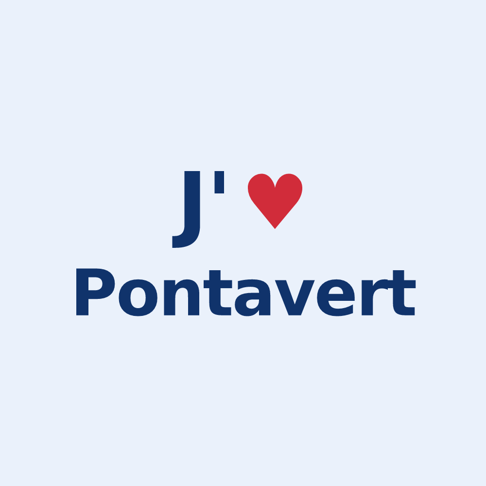 Sticker personnalisé Pontavert — design J'aime Pontavert