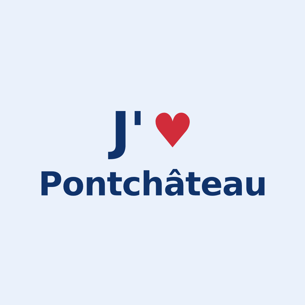 Sticker personnalisé Pontchâteau — design J'aime Pontchâteau