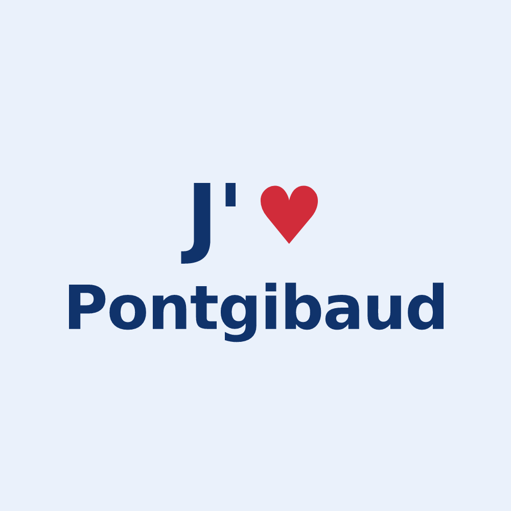 Sticker personnalisé Pontgibaud — design J'aime Pontgibaud