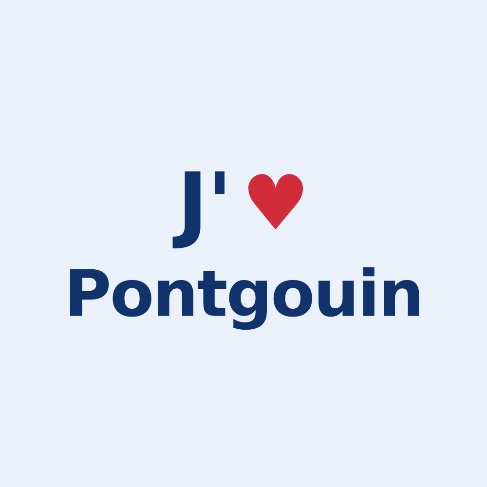 Sticker personnalisé Pontgouin — design J'aime Pontgouin
