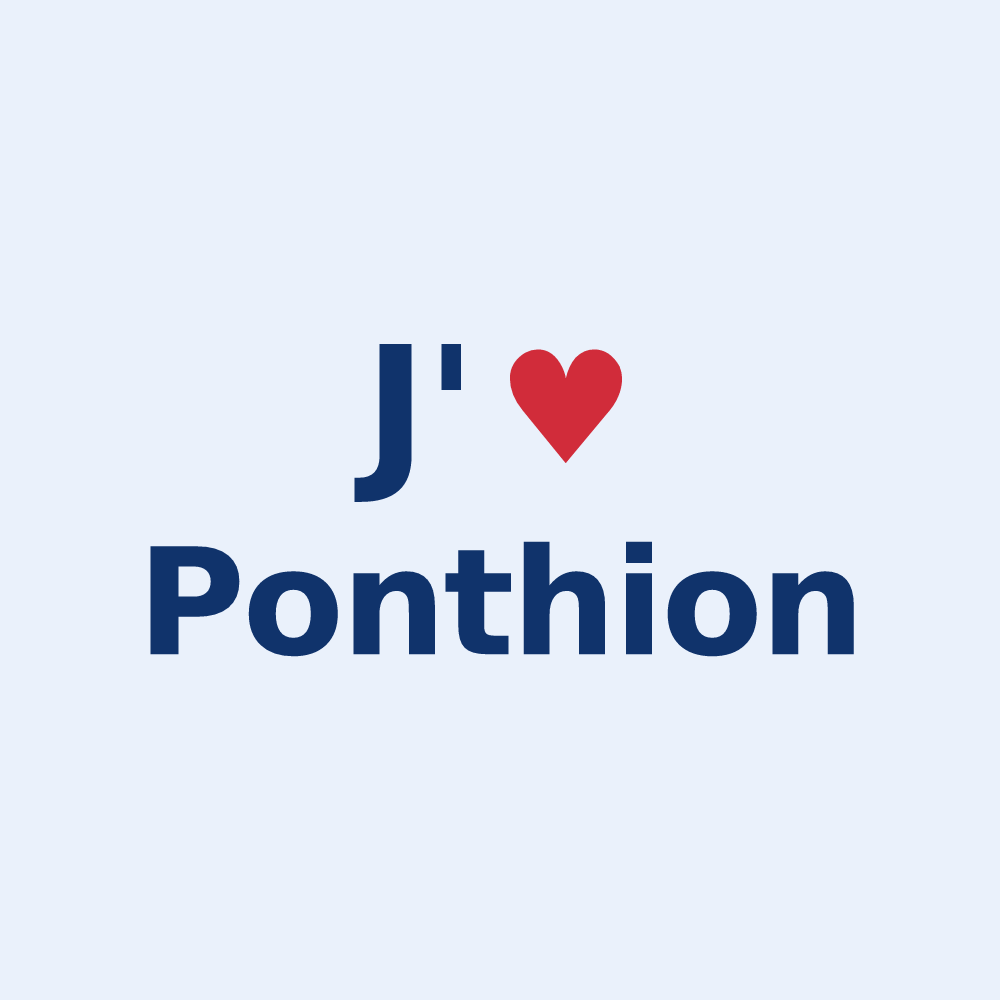 Sticker personnalisé Ponthion — design J'aime Ponthion