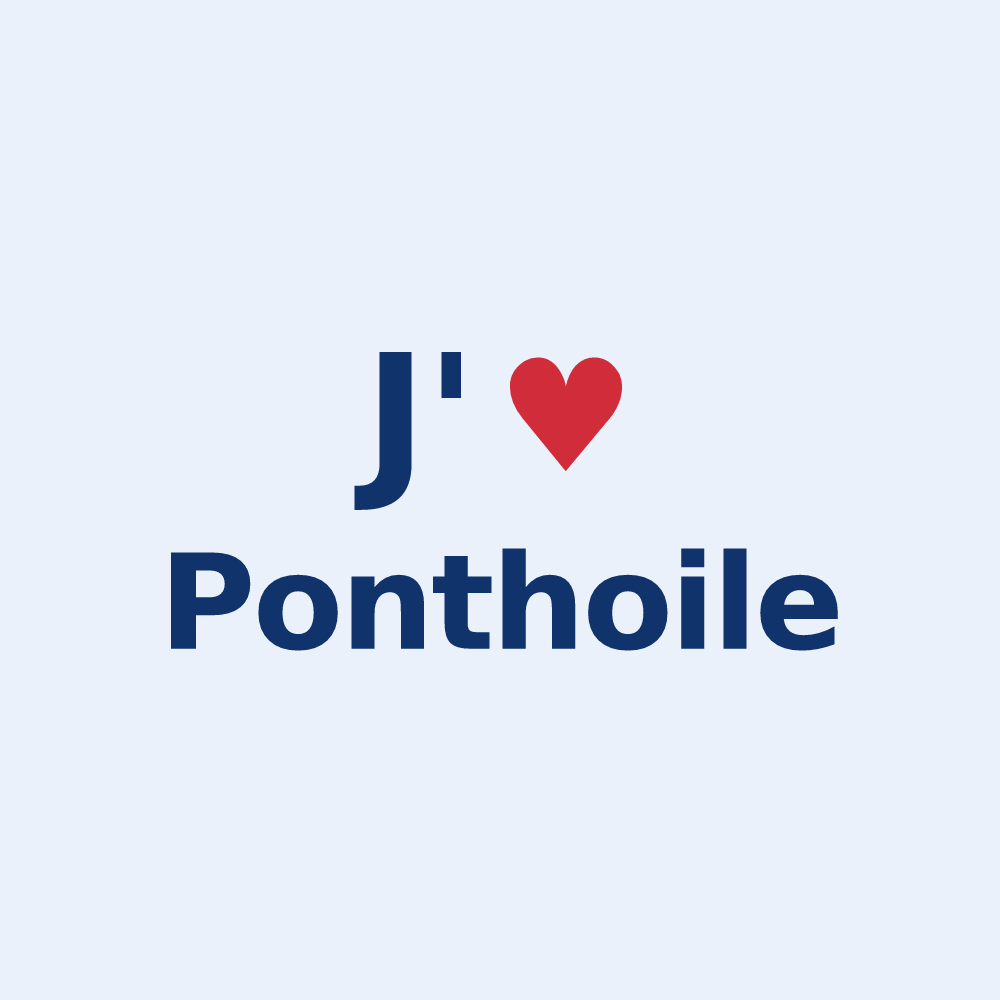 Sticker personnalisé Ponthoile — design J'aime Ponthoile