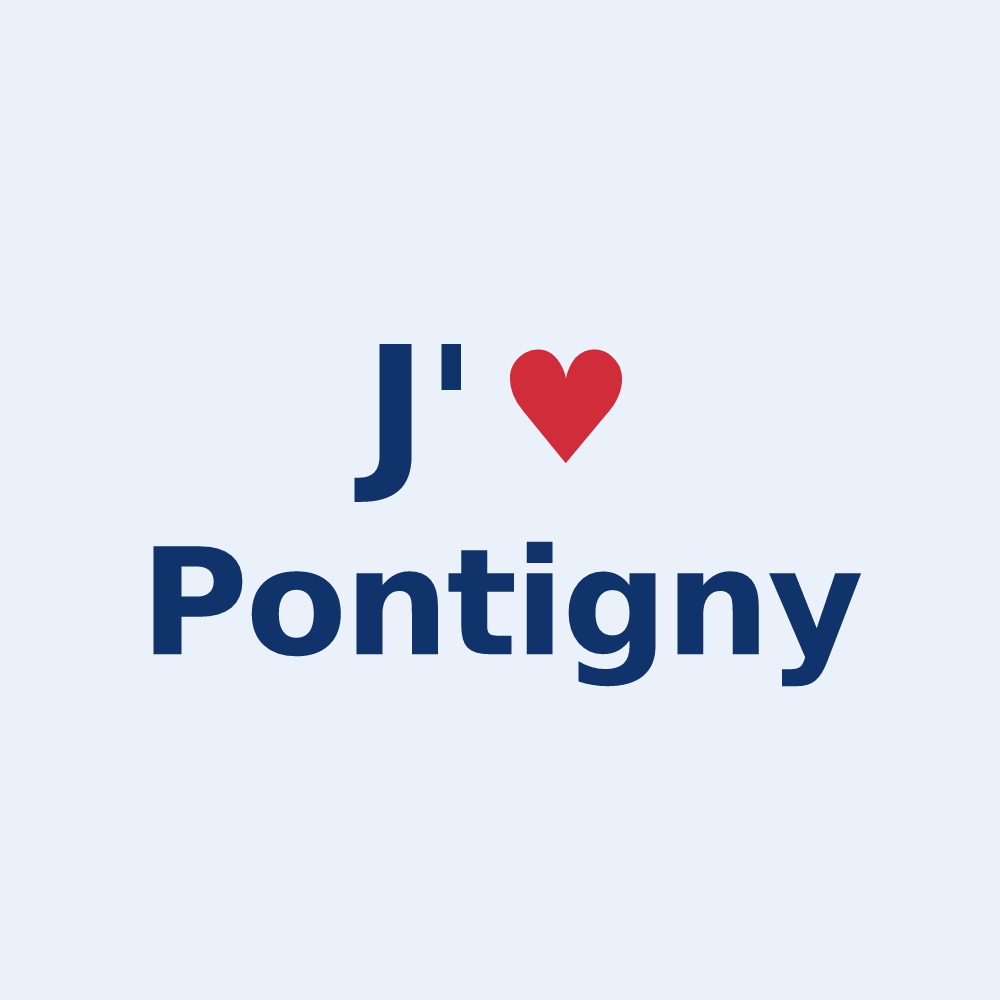 Sticker personnalisé Pontigny — design J'aime Pontigny