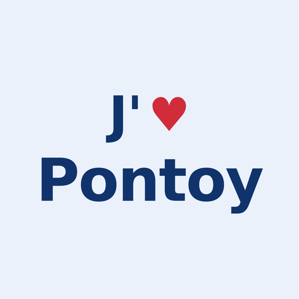 Sticker personnalisé Pontoy — design J'aime Pontoy