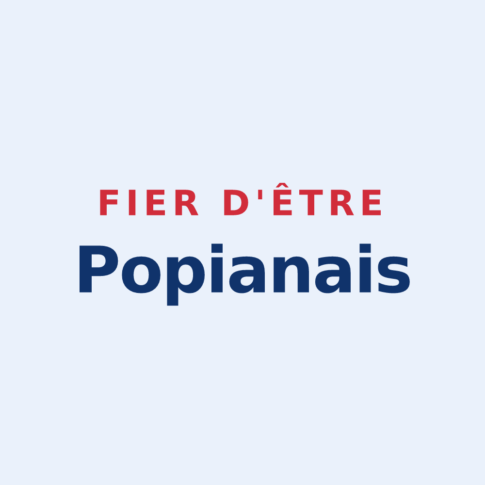 Sticker « Fier d'être Popianais » — design pour Popian