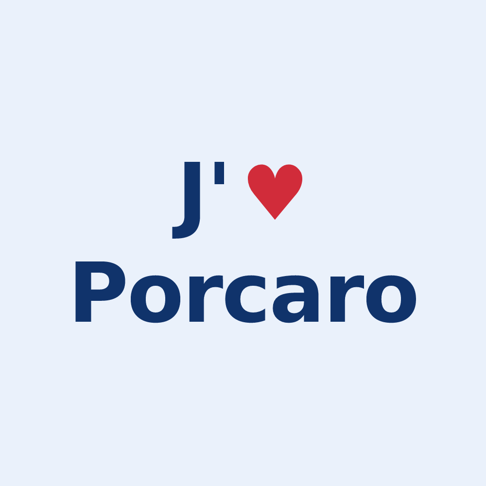 Sticker personnalisé Porcaro — design J'aime Porcaro