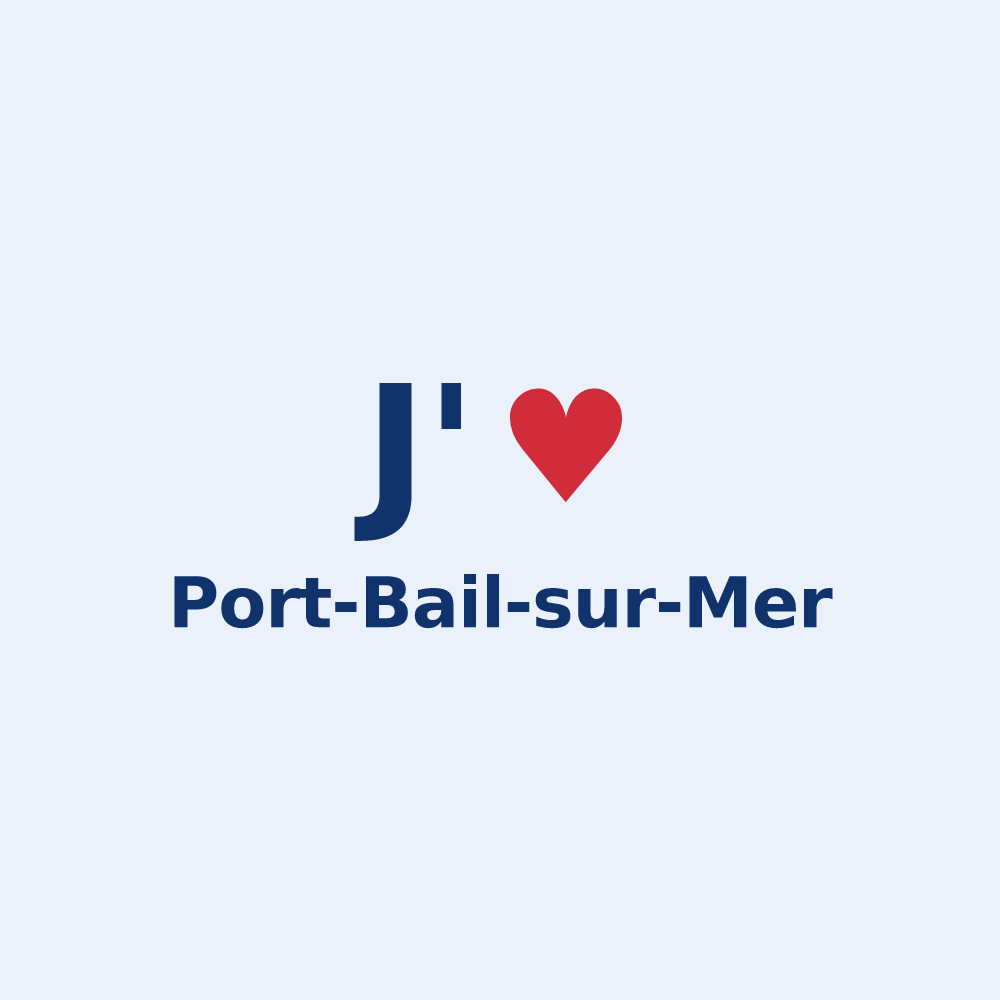 Sticker personnalisé Port-Bail-sur-Mer — design J'aime Port-Bail-sur-Mer