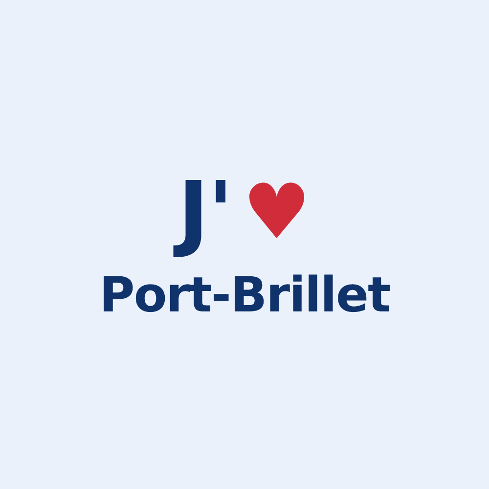 Sticker personnalisé Port-Brillet — design J'aime Port-Brillet