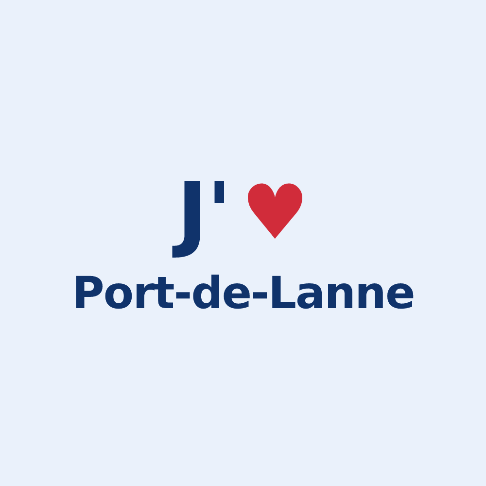 Sticker personnalisé Port-de-Lanne — design J'aime Port-de-Lanne