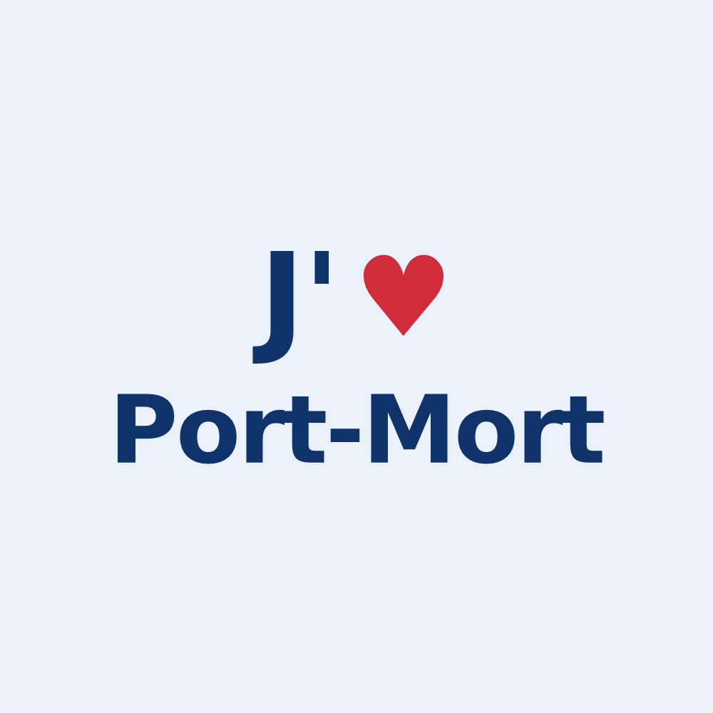 Sticker personnalisé Port-Mort — design J'aime Port-Mort