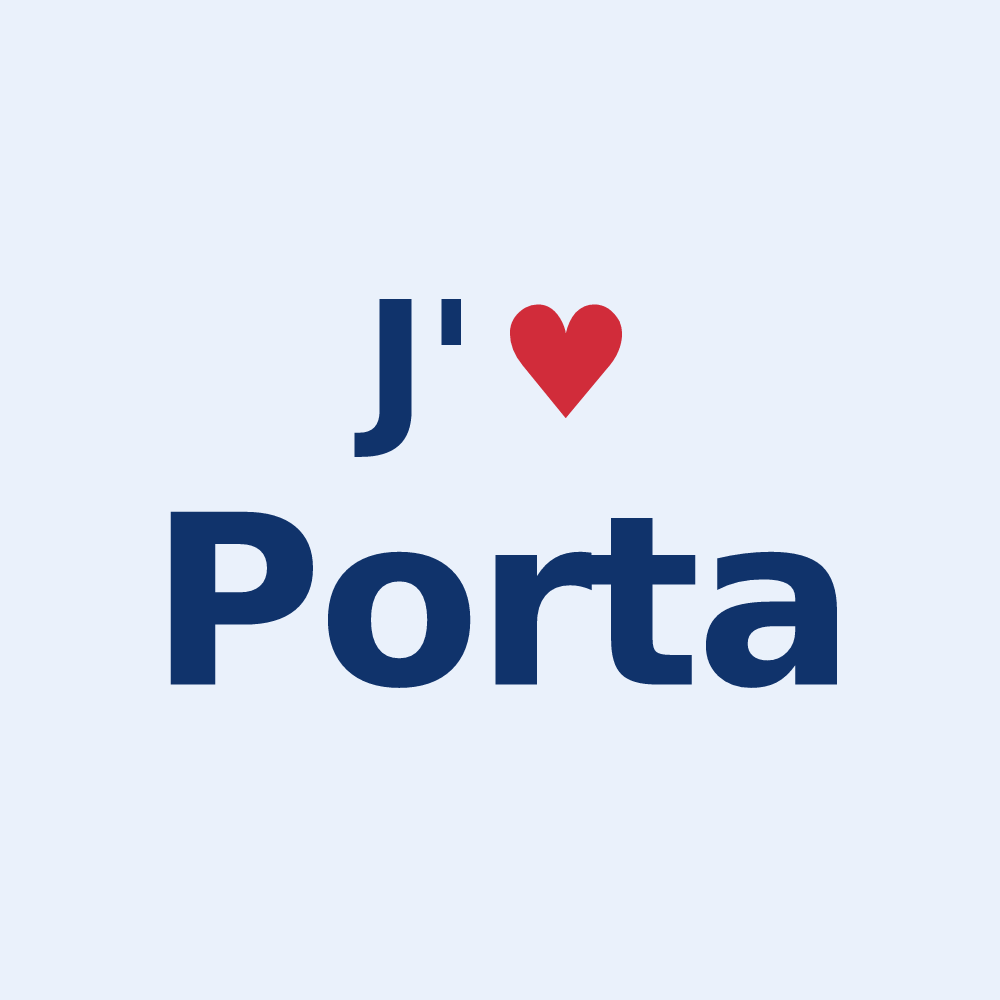 Sticker personnalisé Porta — design J'aime Porta