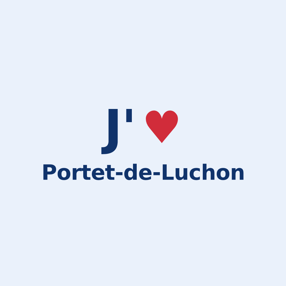 Sticker personnalisé Portet-de-Luchon — design J'aime Portet-de-Luchon