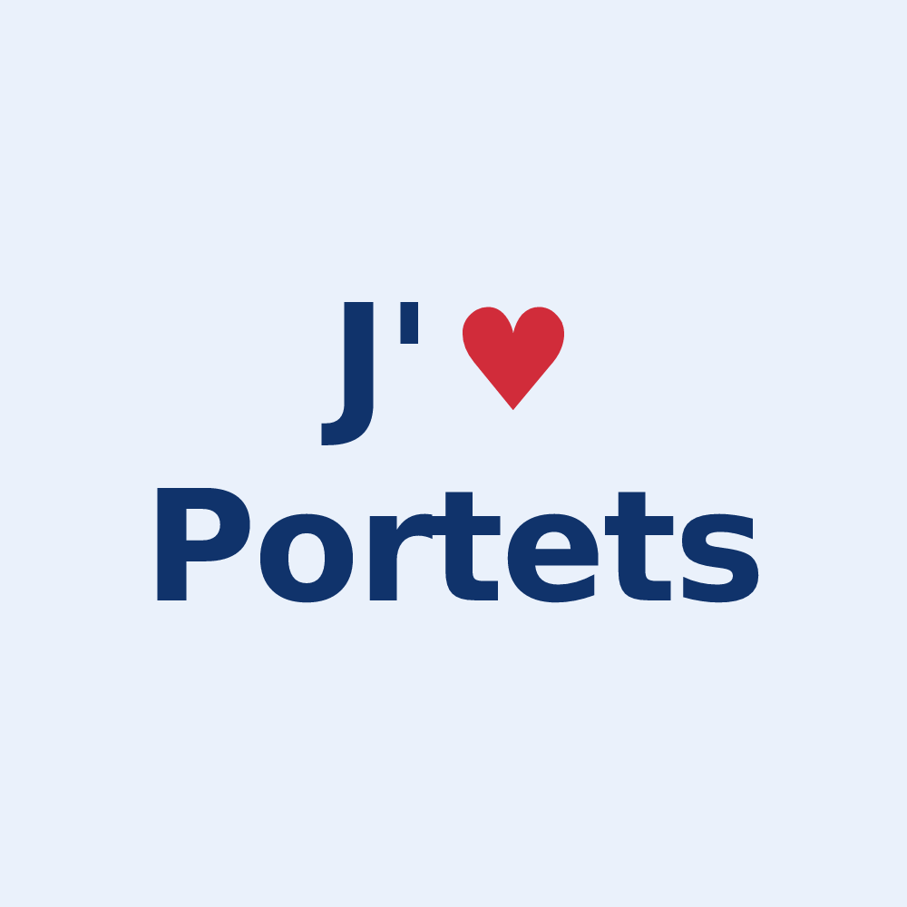 Sticker personnalisé Portets — design J'aime Portets