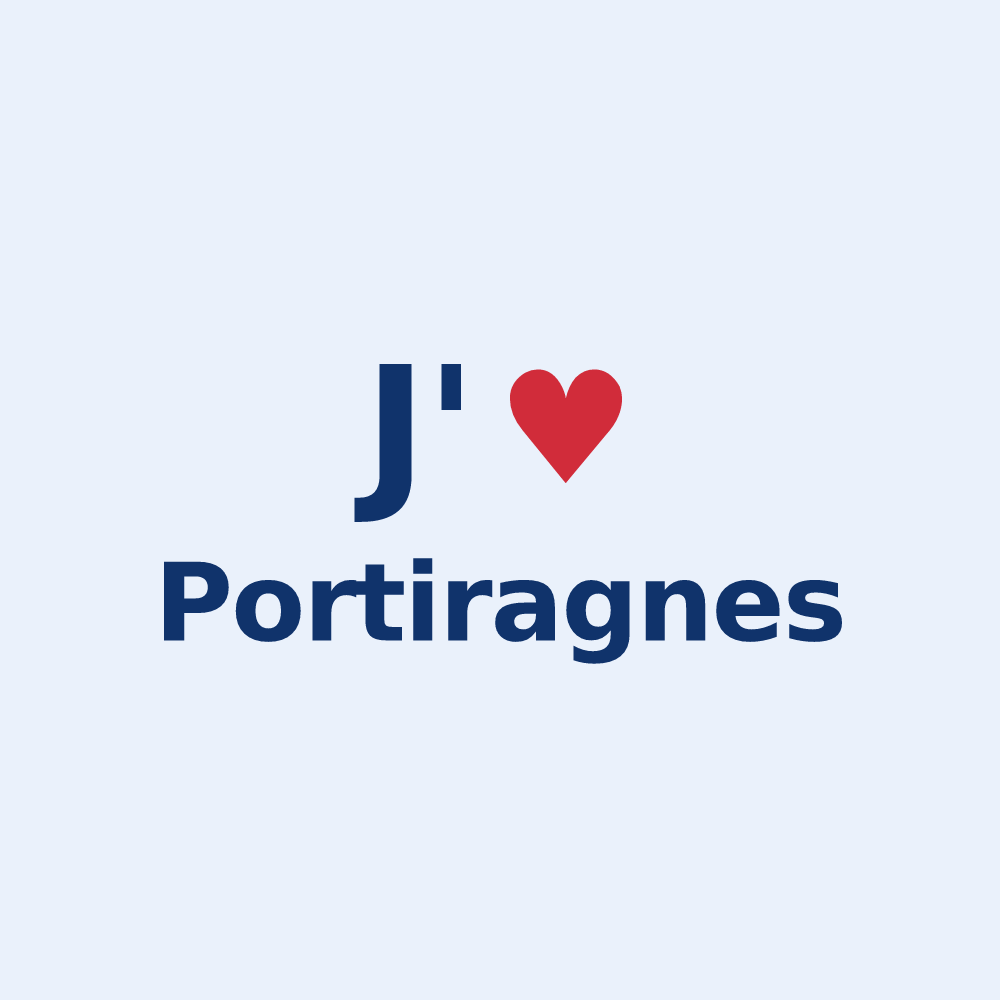 Sticker personnalisé Portiragnes — design J'aime Portiragnes