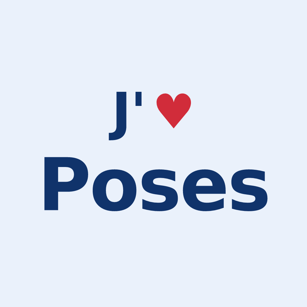Sticker personnalisé Poses — design J'aime Poses
