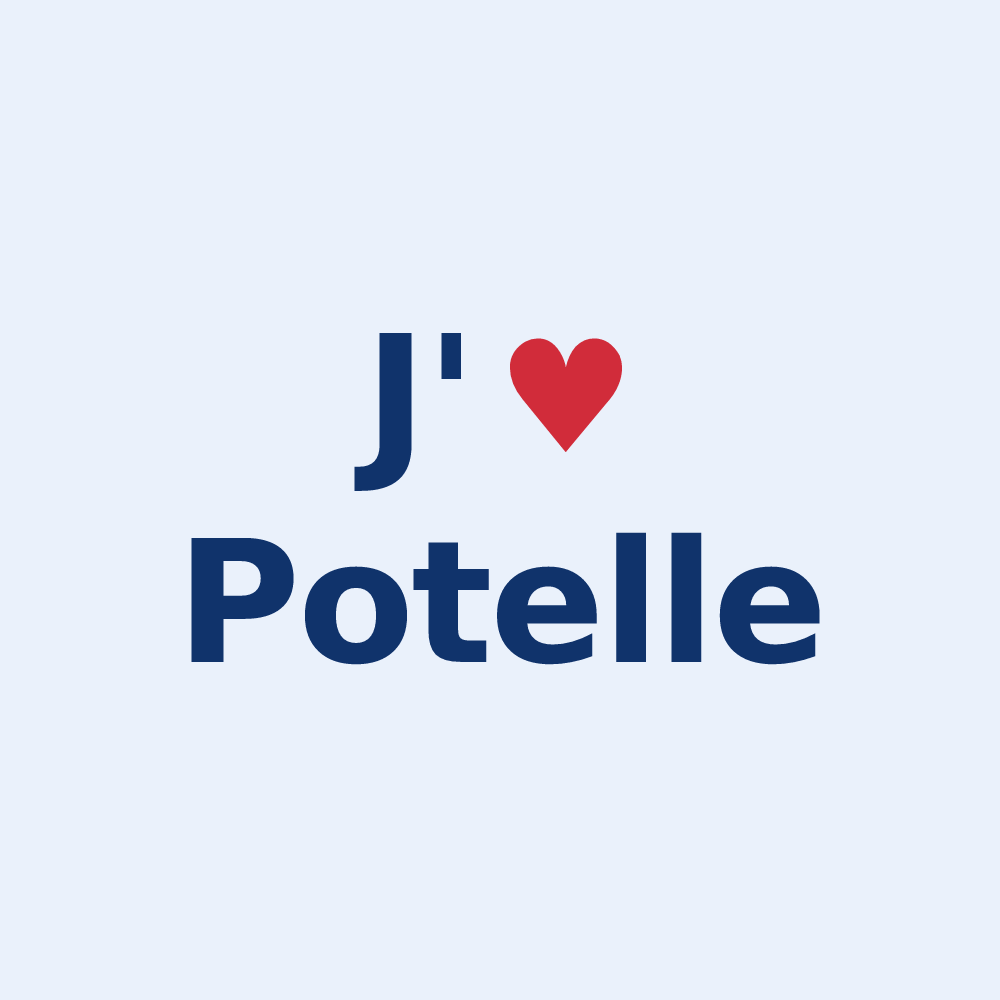 Sticker personnalisé Potelle — design J'aime Potelle