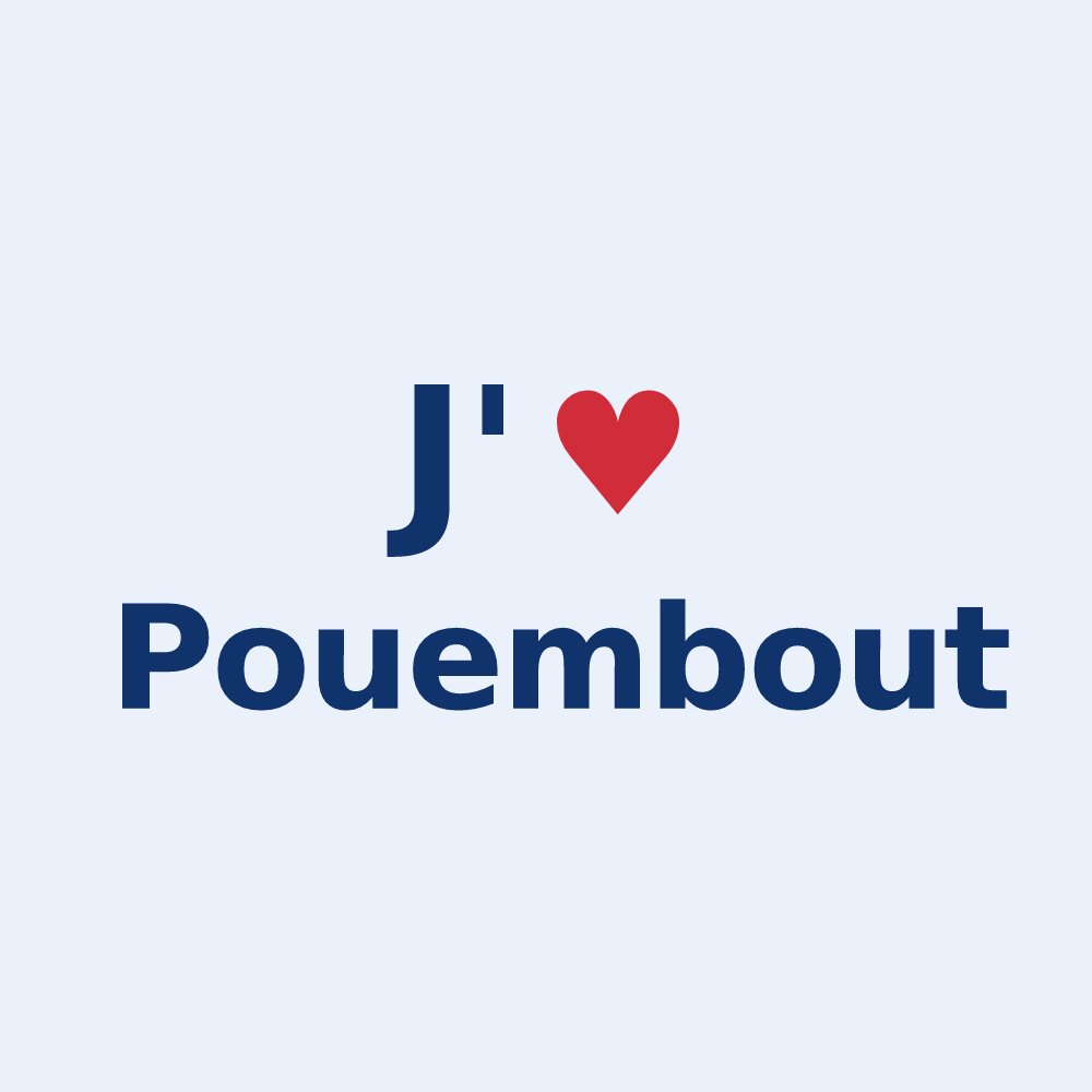 Sticker personnalisé Pouembout — design J'aime Pouembout
