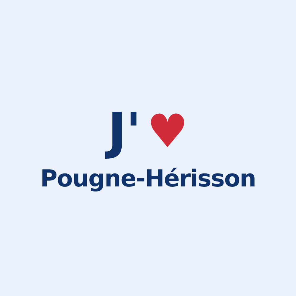 Sticker personnalisé Pougne-Hérisson — design J'aime Pougne-Hérisson