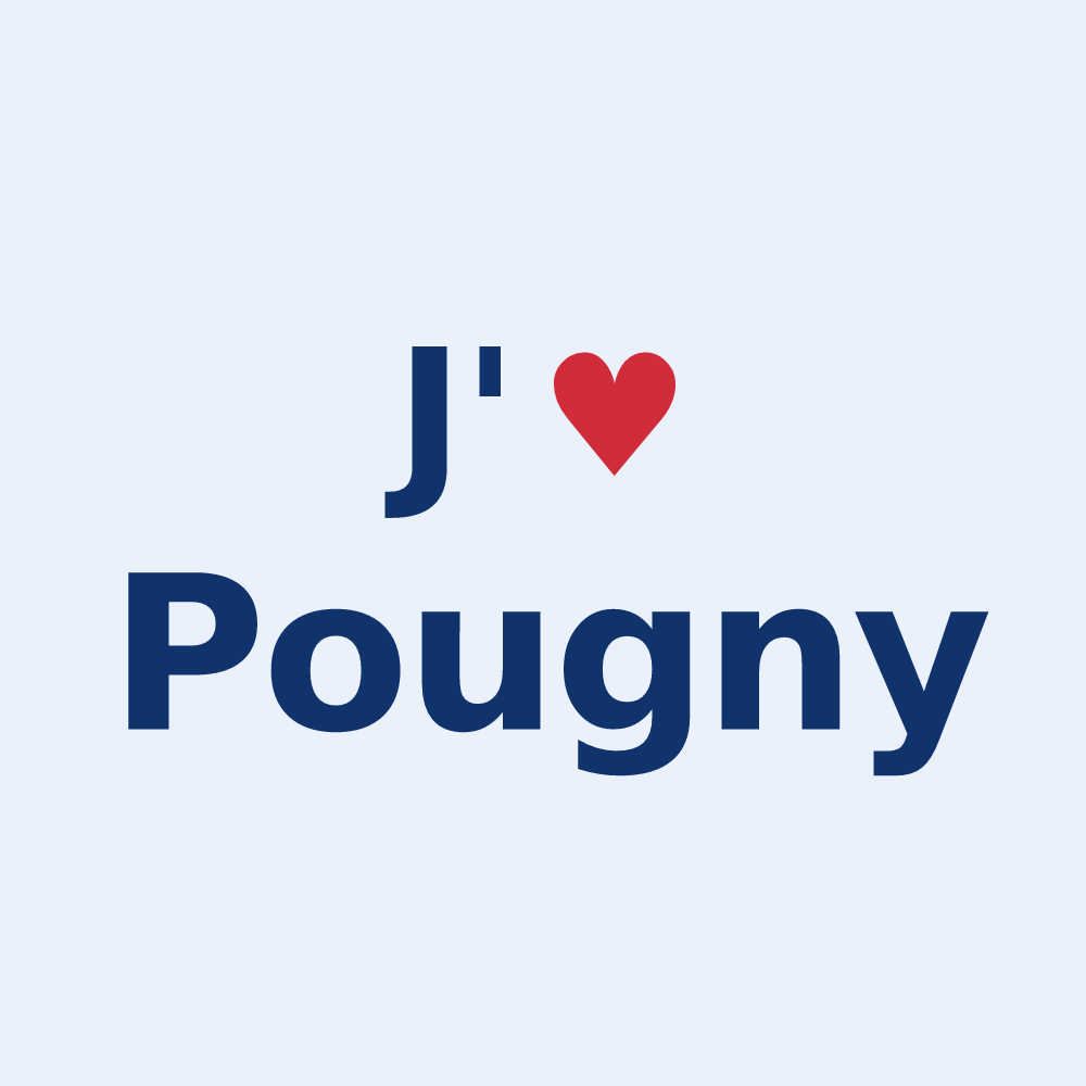 Sticker personnalisé Pougny — design J'aime Pougny