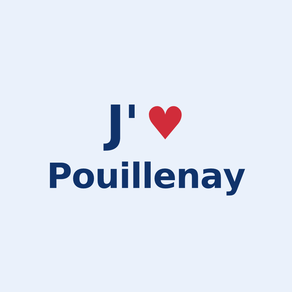 Sticker personnalisé Pouillenay — design J'aime Pouillenay