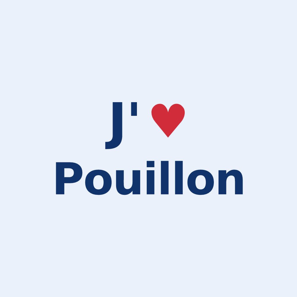 Sticker personnalisé Pouillon — design J'aime Pouillon