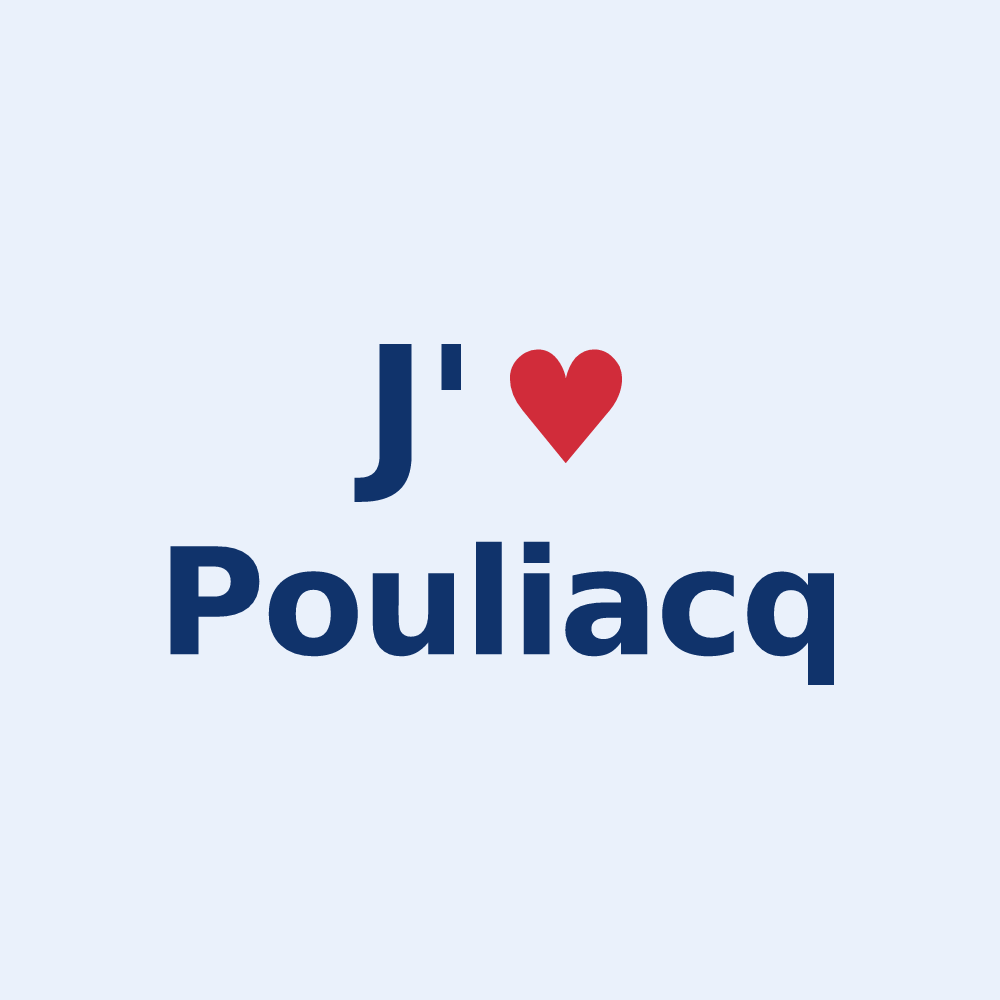 Sticker personnalisé Pouliacq — design J'aime Pouliacq