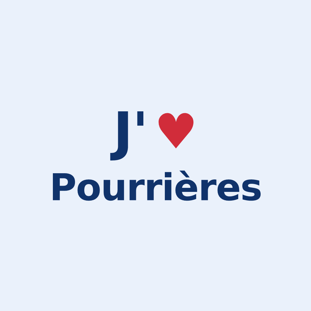 Sticker personnalisé Pourrières — design J'aime Pourrières