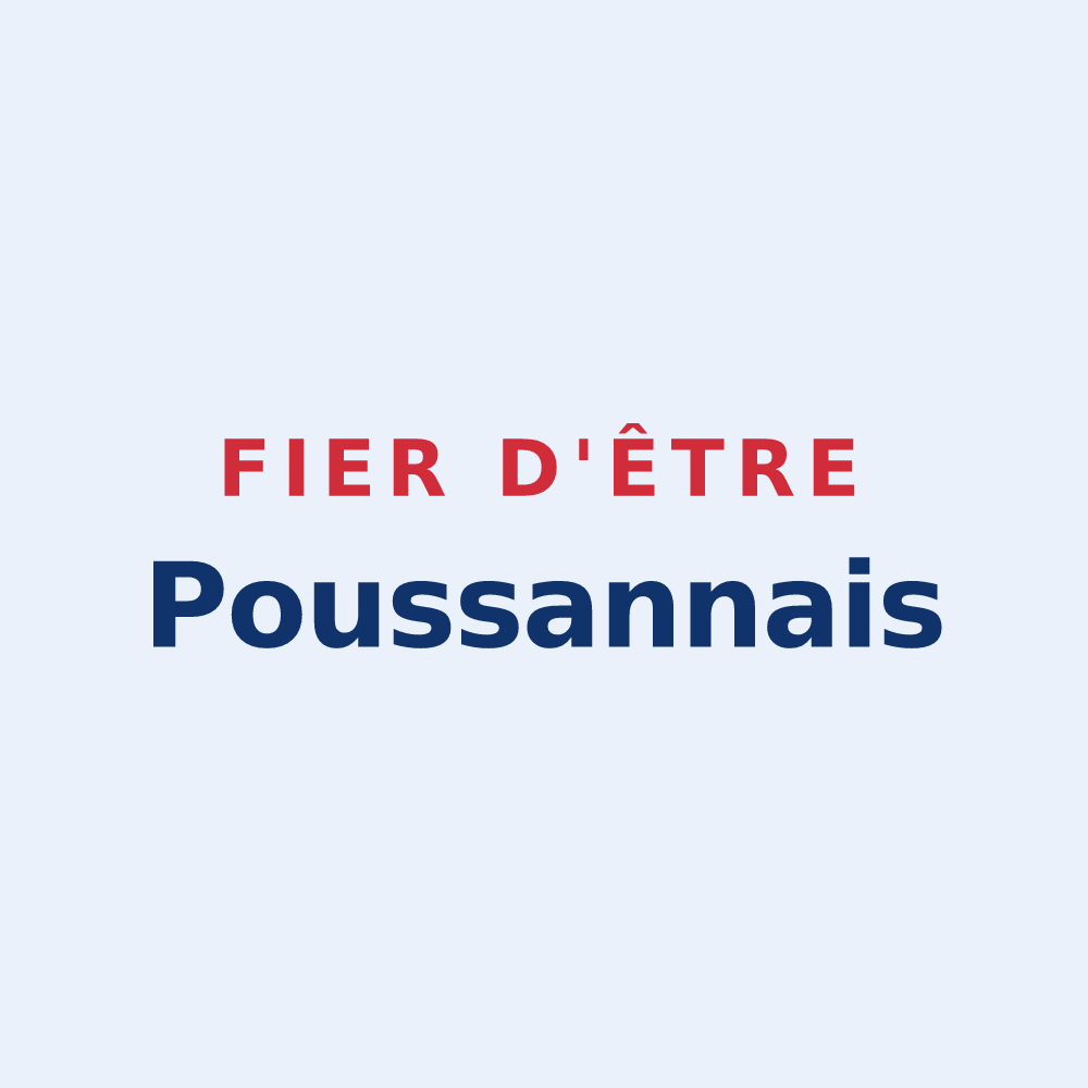 Sticker « Fier d'être Poussannais » — design pour Poussan