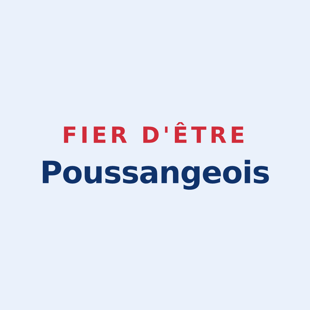 Sticker « Fier d'être Poussangeois » — design pour Poussanges