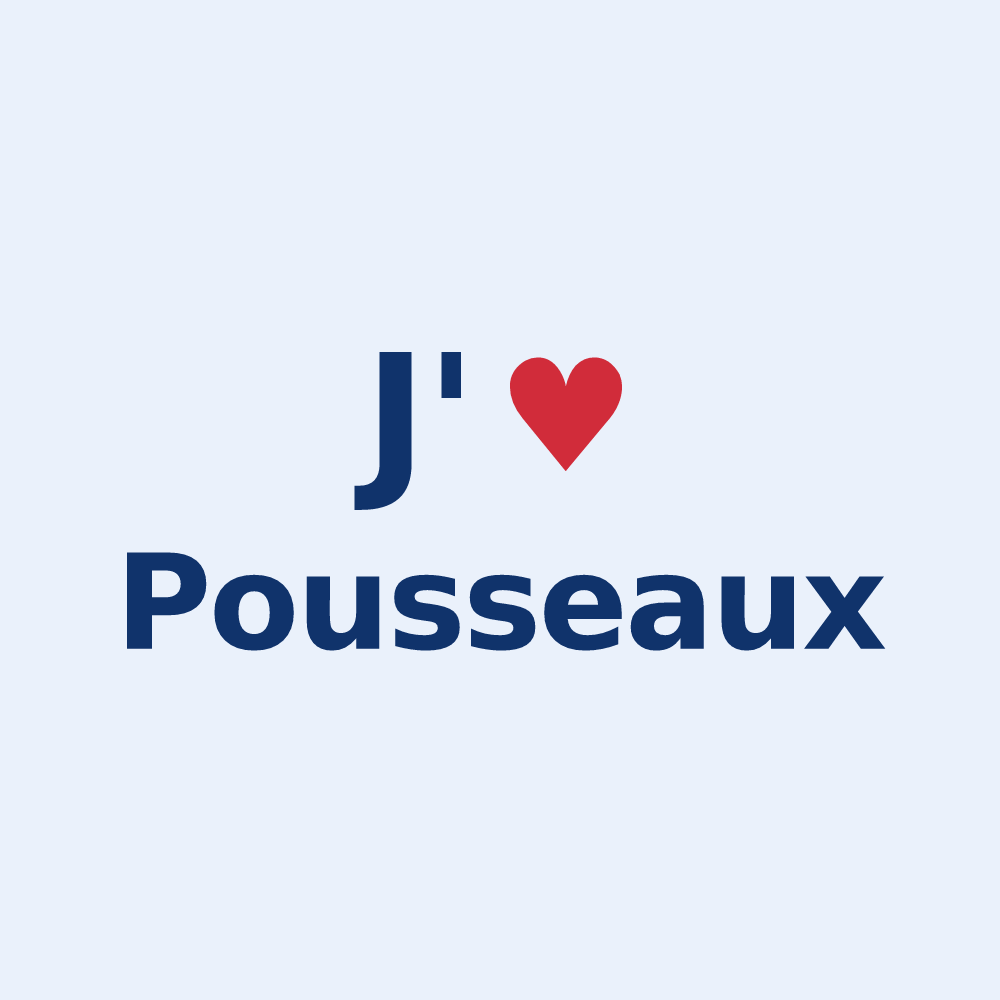 Sticker personnalisé Pousseaux — design J'aime Pousseaux