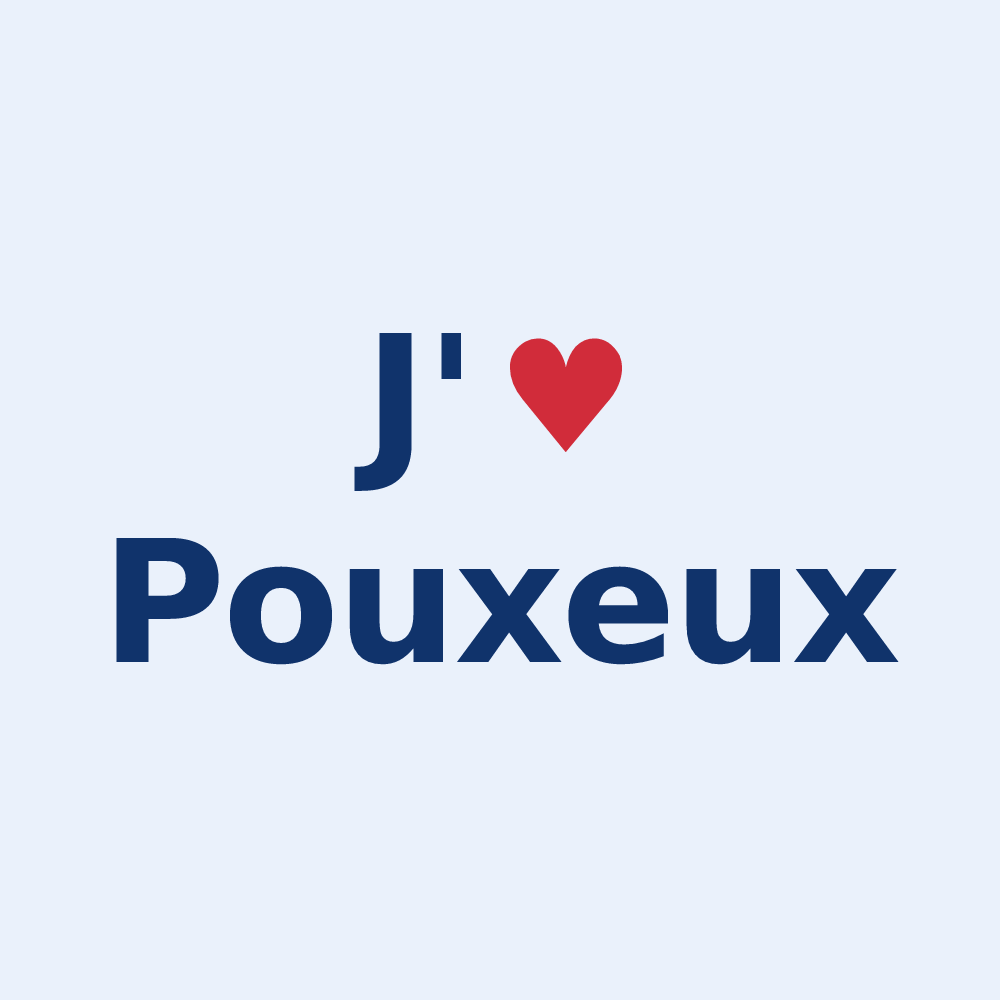 Sticker personnalisé Pouxeux — design J'aime Pouxeux