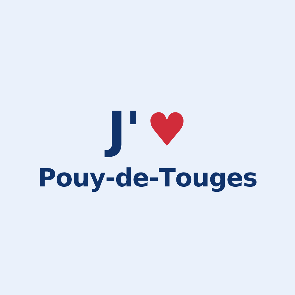 Sticker personnalisé Pouy-de-Touges — design J'aime Pouy-de-Touges