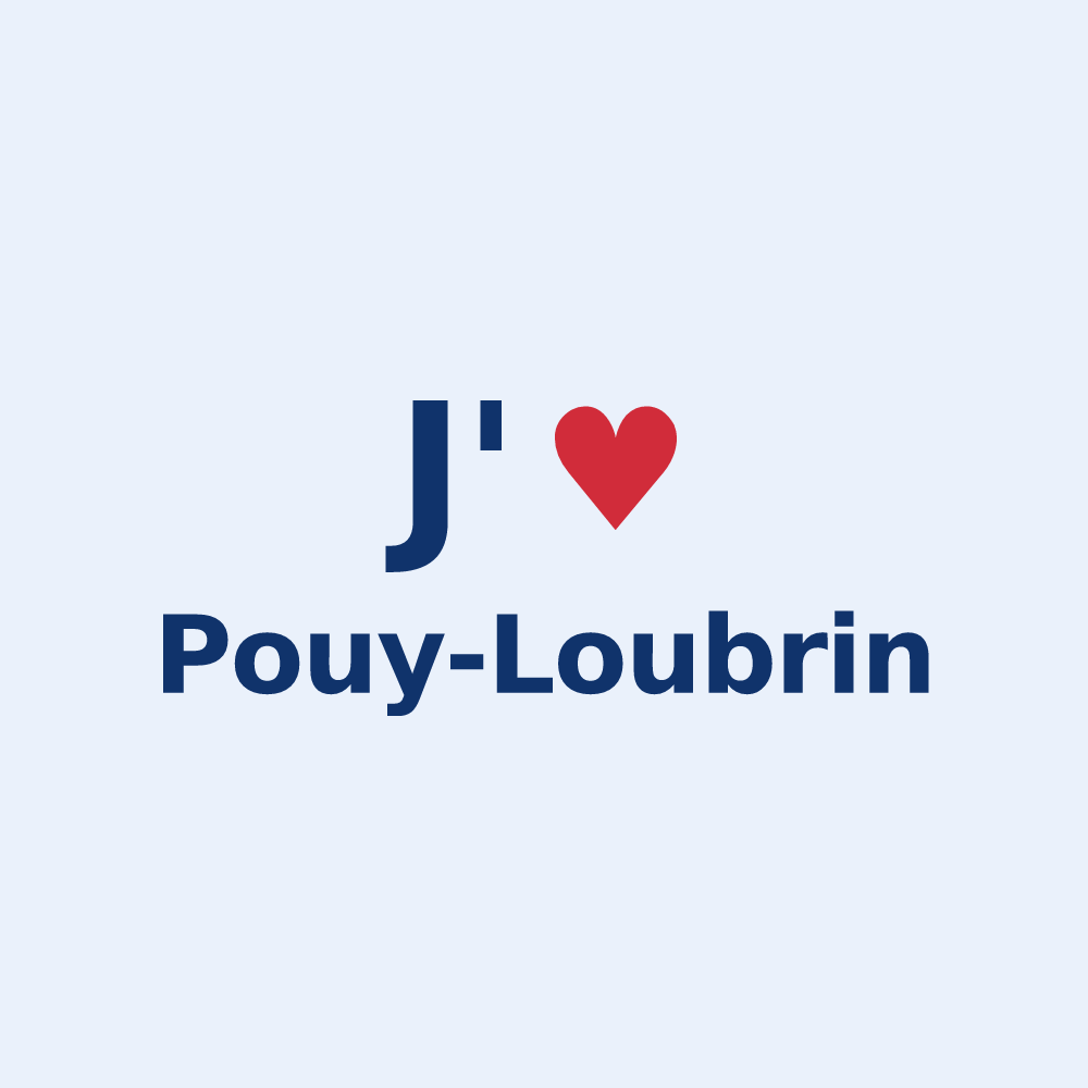 Sticker personnalisé Pouy-Loubrin — design J'aime Pouy-Loubrin