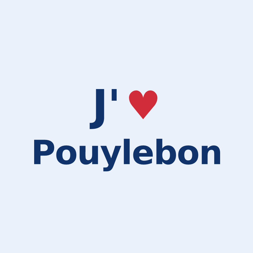 Sticker personnalisé Pouylebon — design J'aime Pouylebon