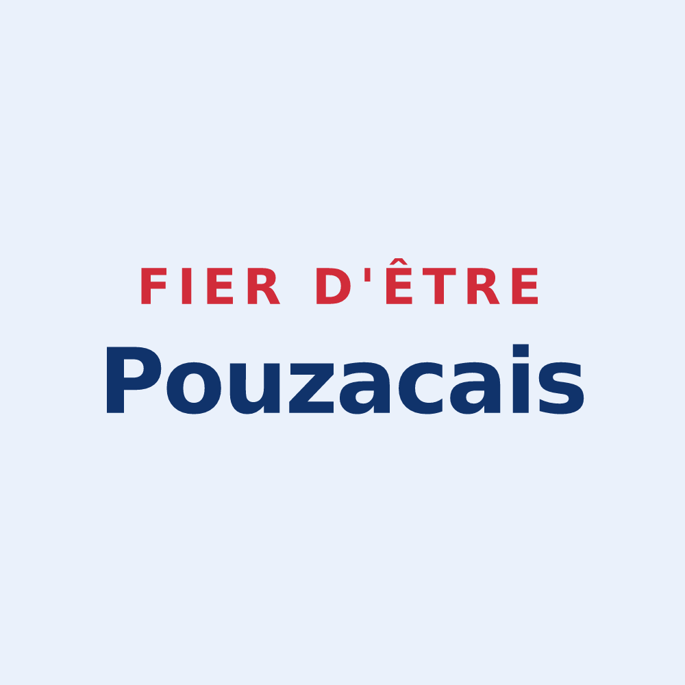 Sticker « Fier d'être Pouzacais » — design pour Pouzac