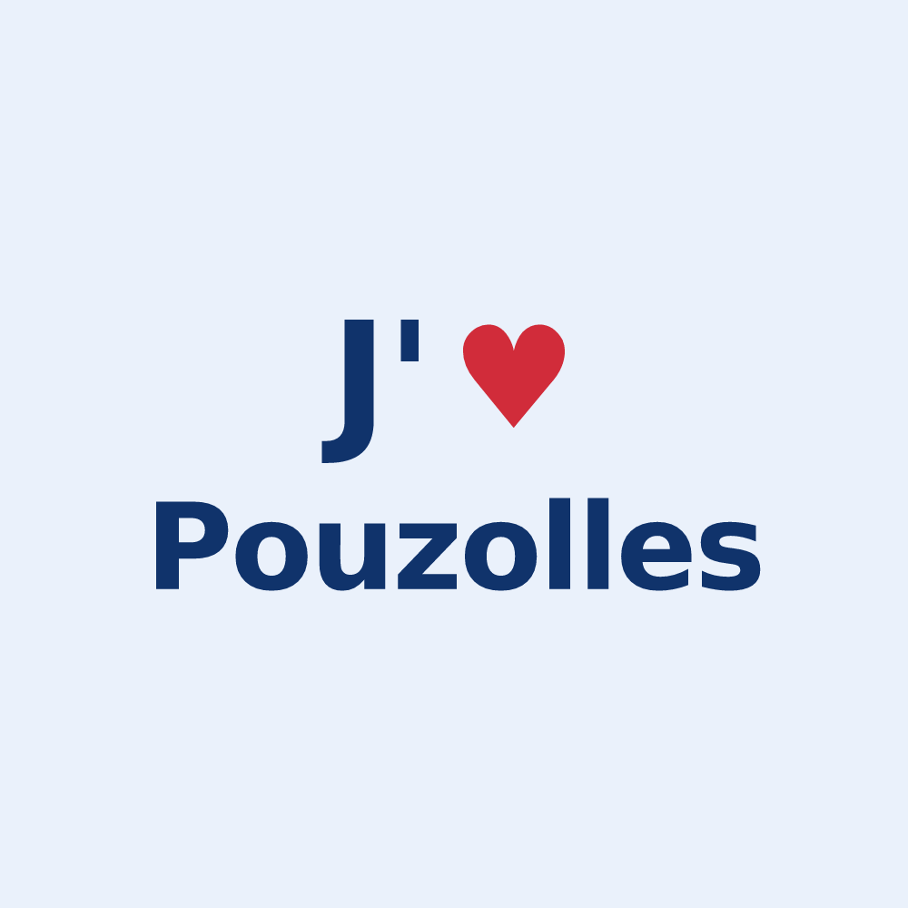 Sticker personnalisé Pouzolles — design J'aime Pouzolles