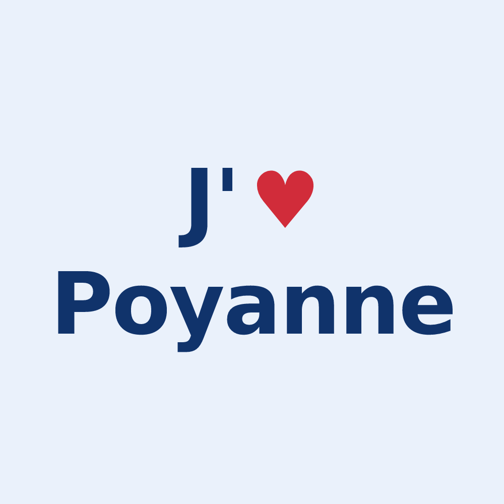 Sticker personnalisé Poyanne — design J'aime Poyanne