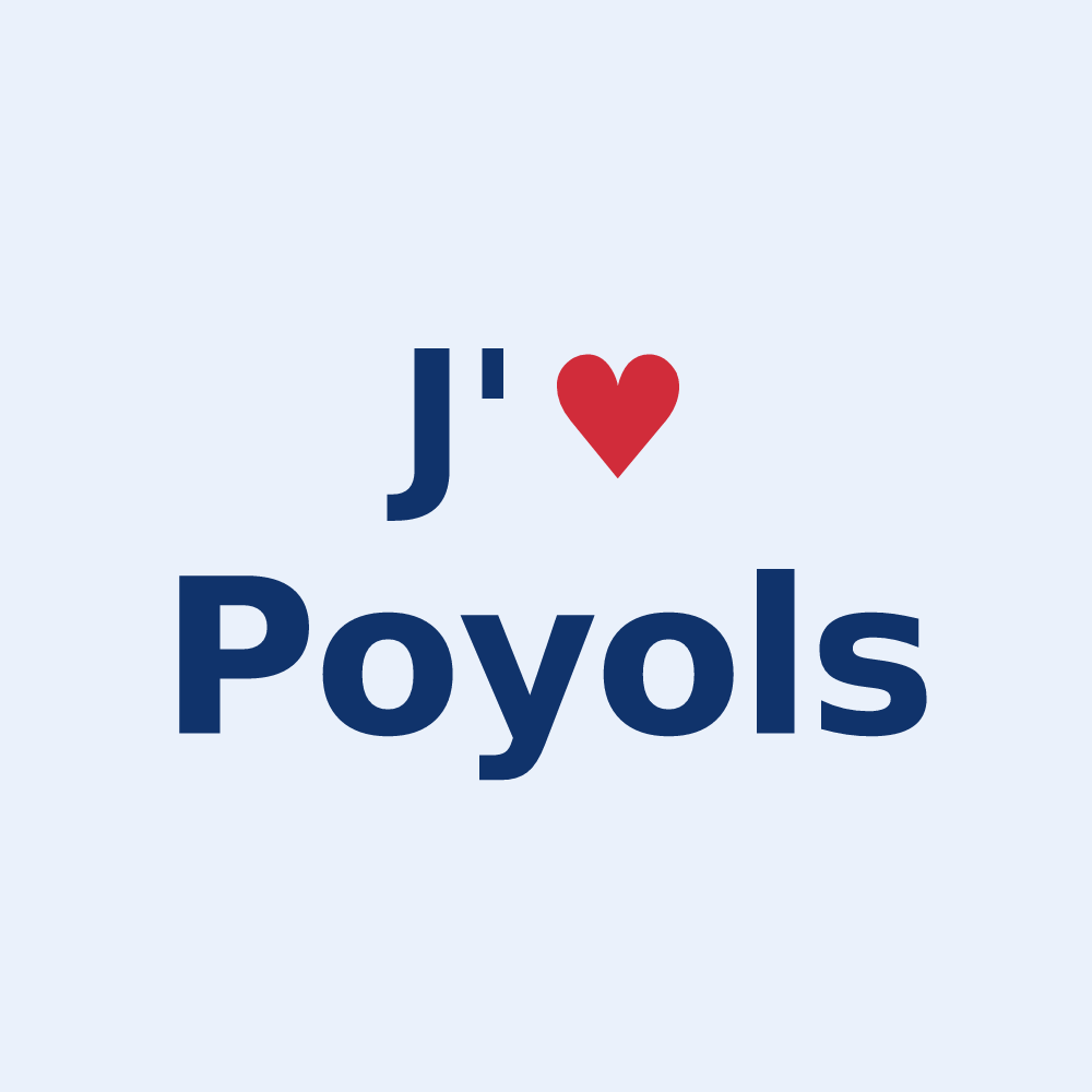 Sticker personnalisé Poyols — design J'aime Poyols