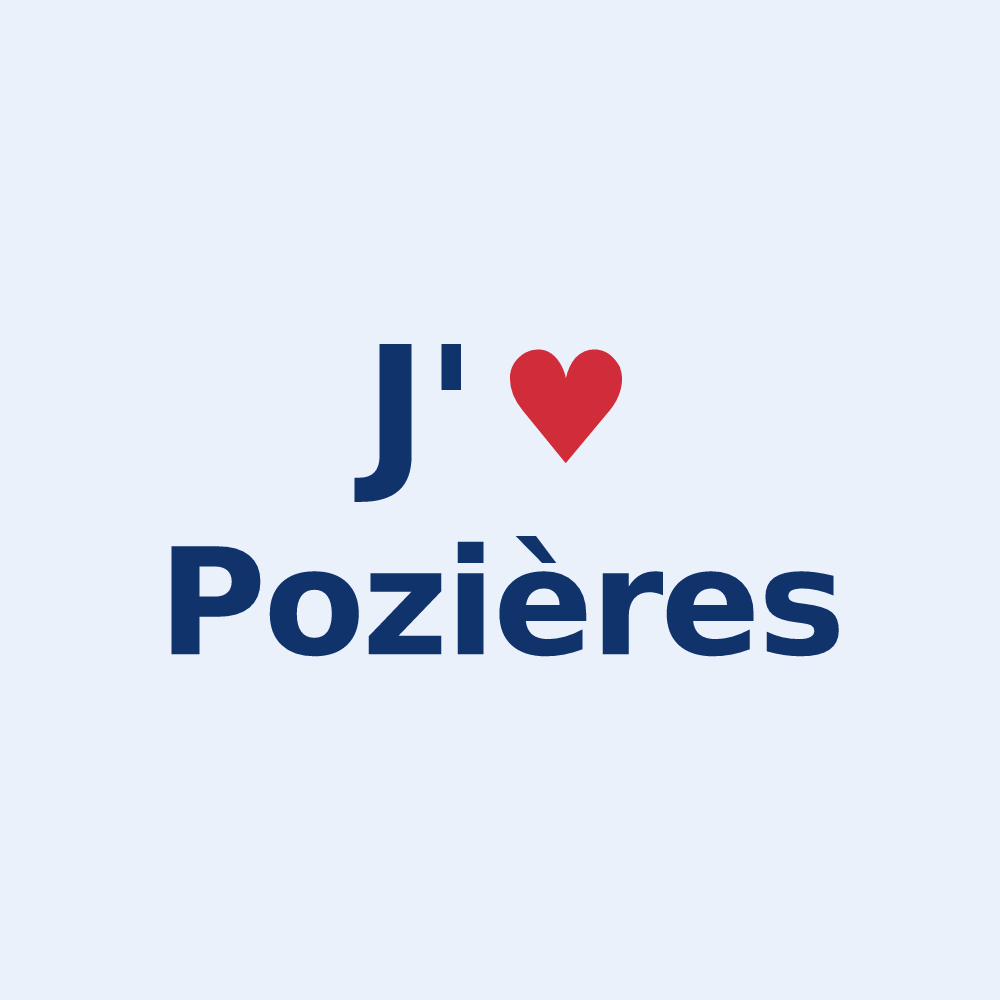 Sticker personnalisé Pozières — design J'aime Pozières