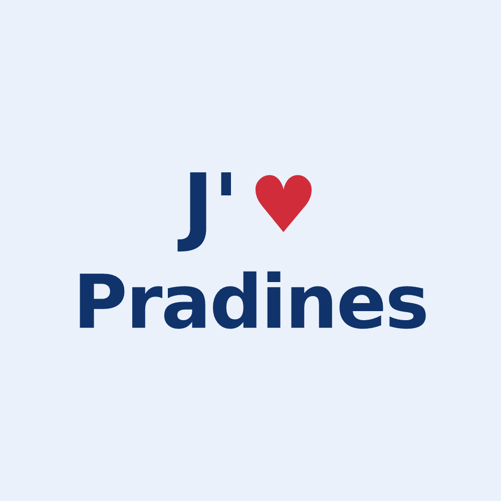 Sticker personnalisé Pradines — design J'aime Pradines