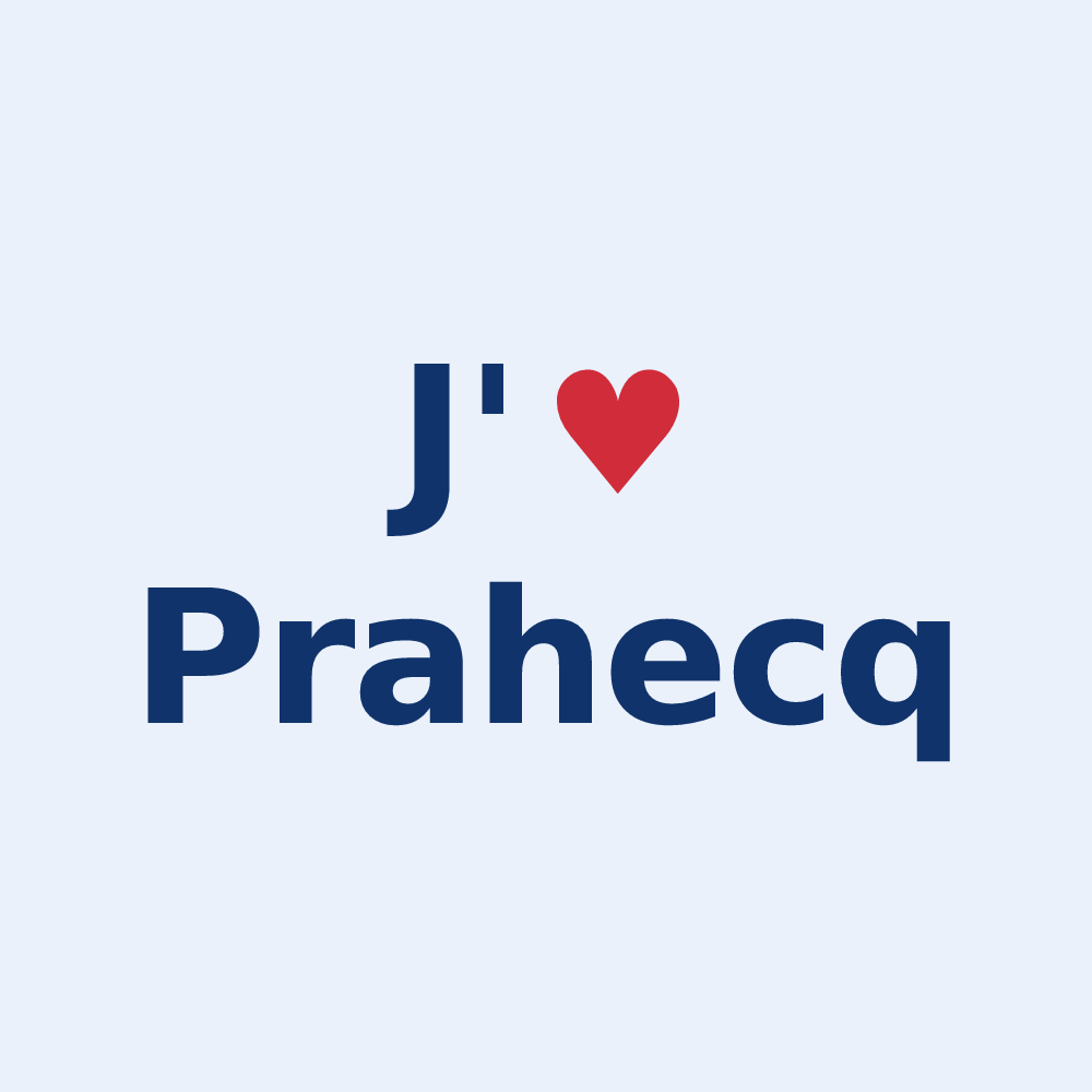 Sticker personnalisé Prahecq — design J'aime Prahecq