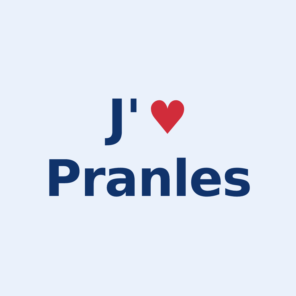 Sticker personnalisé Pranles — design « J'aime Pranles » imprimé sur le sticker